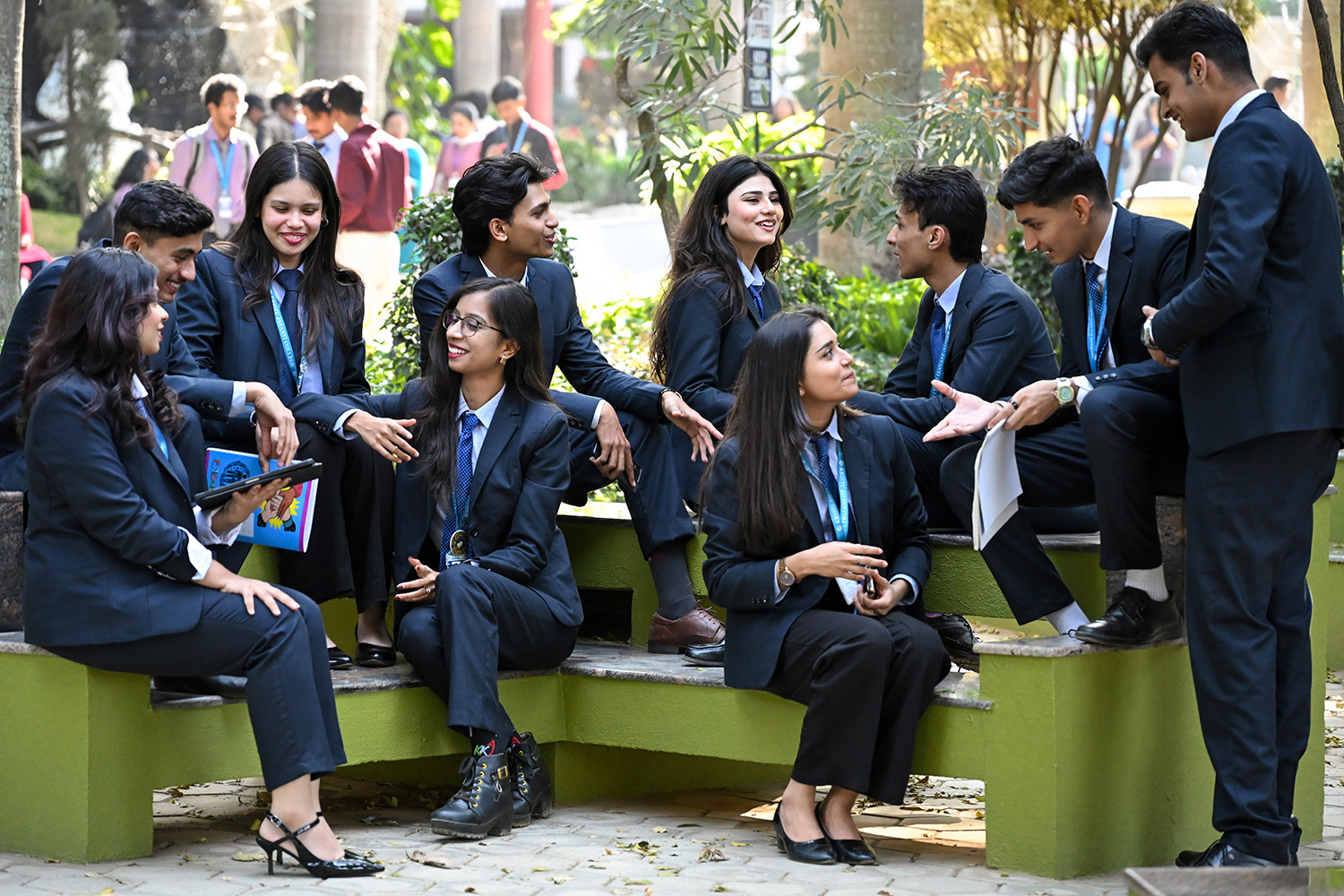 Students studying together