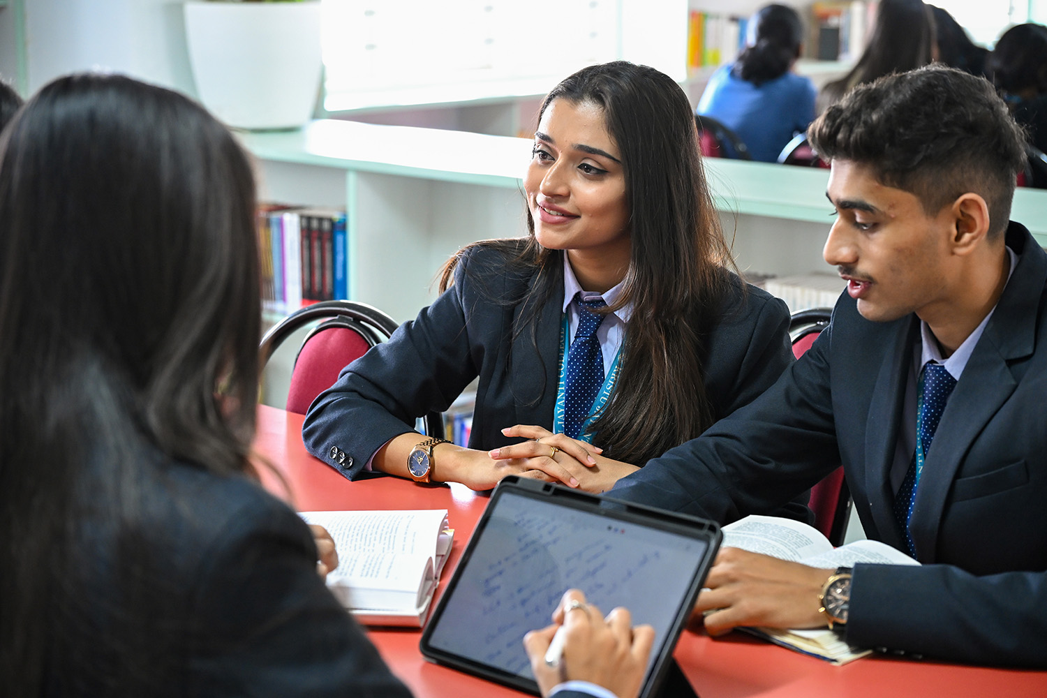 Students studying together