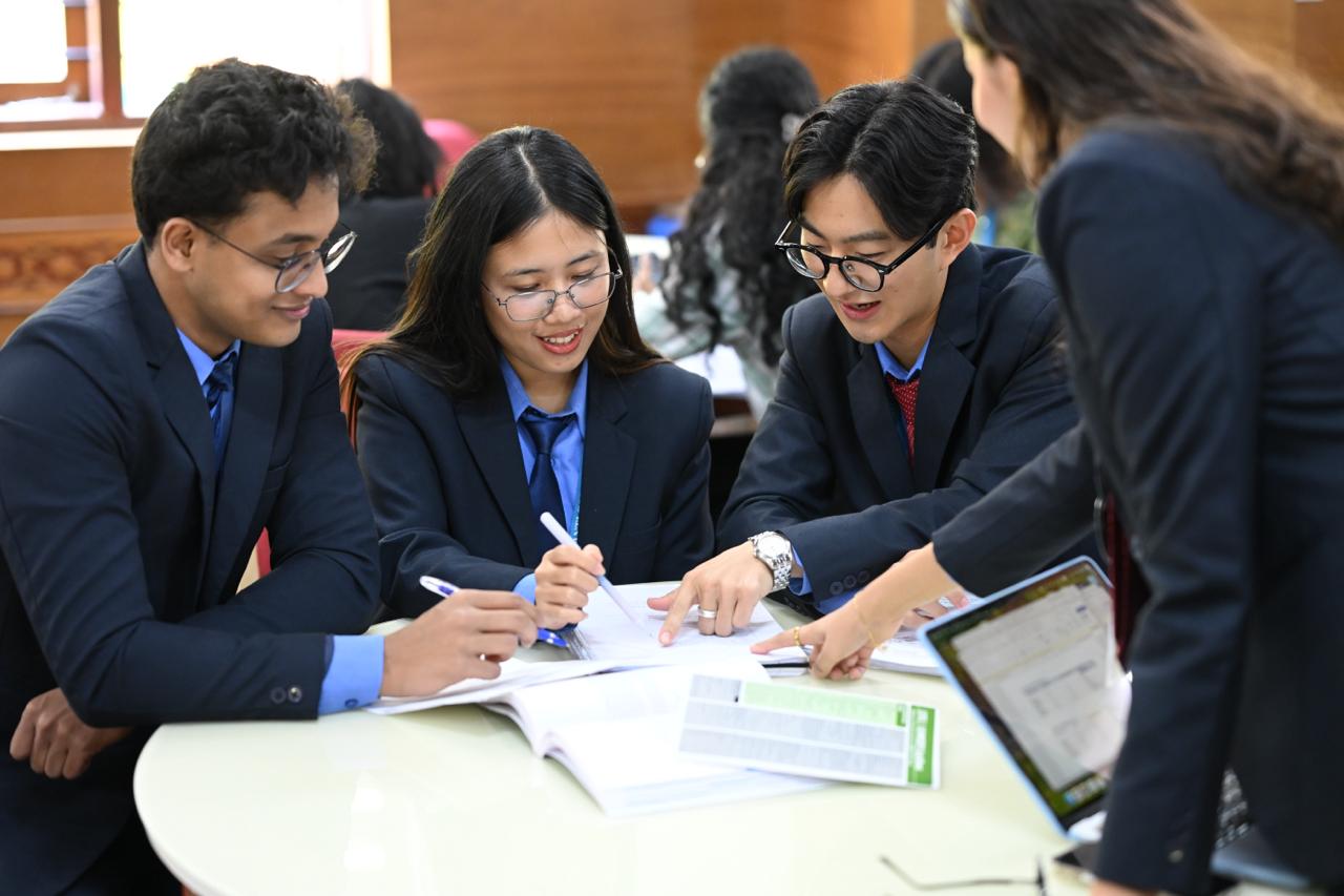 Female student smiling